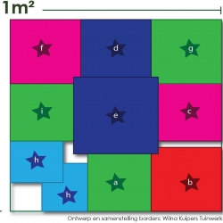 Zon tot halfschaduwborder in karmijnroze en wit