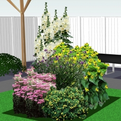 Zon tot halfschaduwborder superbloemen border