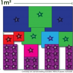 Eenjarigenborder groentetuintje in de zon